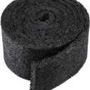 Adnee 140'' x 5.5" Double Sided Rubber Mulch Roll, Black Recycled Rubber Mulch Walkway,Permanent Garden Edging Barrier Mat for Landscaping,Plants,Vegetables and Flowers