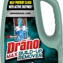 Drano Max Build Up Remover Drain Cleaner, Enzymes & Probiotics Prevents Clogs & Remove Odor-Causing Buildup, Safe for Septic, Toilets & Pipes in Bathroom Drains & Kitchen Sinks, Commercial Line, 60 oz