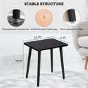 FORAOFUR Side Table, Modern Accent End Table with Wooden Legs, Easy to Assemble Mini Living Room Table for Sofa Bedroom, Minimalist Black Furniture for Small Apartments and Limited Spaces