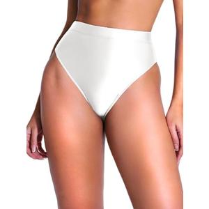 Kaei&Shi High Waisted Rave Bottom,High Cut Brazilian Cheeky Panties,Tummy Control Underwear Festival Shorts, M