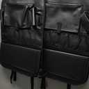 Car Seat Back Organizer, Vehicle Backseat Hanging Storage Pocket, Multipurpose Automotive Travel Essentials Accessories for Kids & Adults, Universal for Most Cars (2 Black)