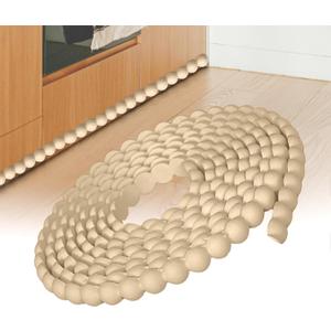 Flexible Bead Molding Trim, 10ft Wall Molding Trim Peel and Stick Roll Flexible DIY Decorative for Mirror Frame Border Cabinets Ceiling Bathroom Wall Edge (Brown)