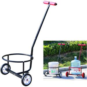 Multifunctional Effortless Utility Cart | Water Bucket Hauler, Trash & Propane Tank Mover | Essential for Elderly Home Use, Camping, Outdoors, Garden & Workshop | Heavy Duty Easy Pulling (Black 1)
