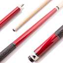 Mizerak 57" Two-Piece Hardwood Cue - Blue, Carved Grip Design