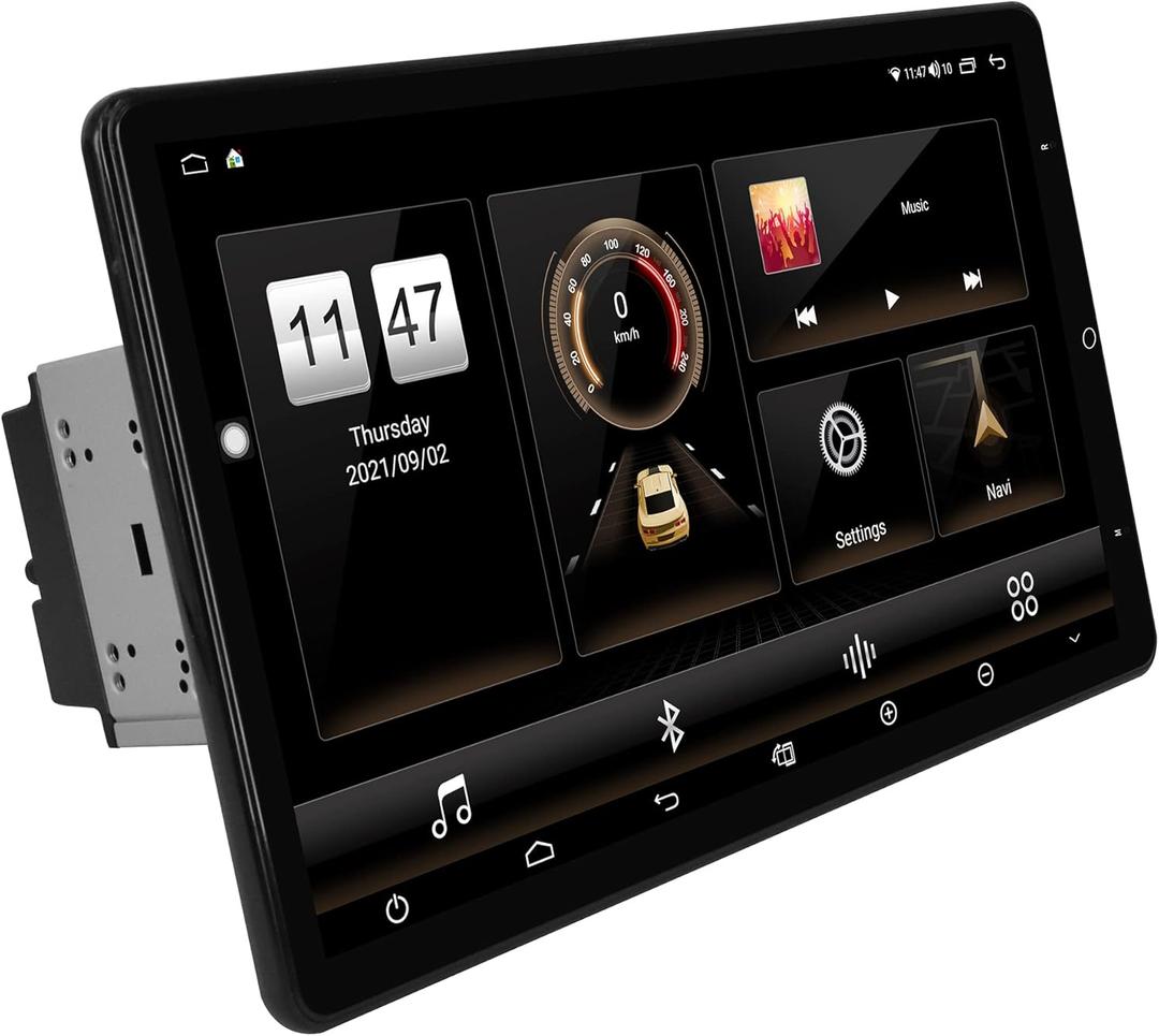 13.3 Inch Universal Double DIN Rotatable Android Car Stereo with 4GB+64GB IPS 19201080 Head Unit GPS Navigation Car Radio Compatible with Apple CarPlay/Android Auto Bluetooth 5.0 4G LTE