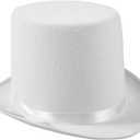 Funny Party Hats White Costume Felt Top (White)