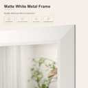 SMIROR 44x30 Matte White Bathroom Vanity Mirror for Over Sink
