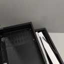 2 Pack Pull Out Cabinet Organizer With Raising Pad for Framed Cabinets,Expandable Width (13"-21") and Depth (17"-24"),3 Slide Rails Slide Out Drawers with Handle,No-Drill Roll Out Shelf,Black