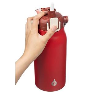 BJPKPK Insulated Water Bottles with Straw, 45 oz Stainless Steel Metal Water Bottle with One-handed Opening Lid, BPA Free Reusable Jugs for Gym Sports Outdoors, Black