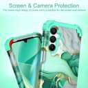 Hocase for Galaxy A16 5G Case, Heavy Duty Shockproof Protection Soft Silicone Rubber Bumper+Hard Plastic Hybrid Protective Case for Samsung Galaxy A16 5G (6.7") 2025 - Mint Green