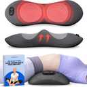 SmoothSpine Triple Fusion Back Massager - The Official Smooth Spine Massager with Heat - Design to Support Lower Back Comfort, Relaxation Device for Home Use (Triple Fusion Back Massager), Grey