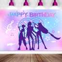 Singer Happy Birthday Party Backdrop Decorations, Magical Music Movie Theme Party Banners, Cartoon Birthday Party Photography Background Decorations Supplies