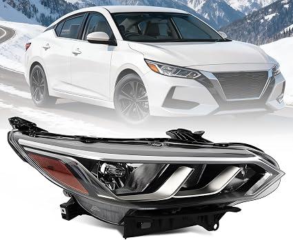 Jecoupoon Passenger Side Halogen Headlight Compatible with Sentra S/SV 2020-2022 Headlamp 260106LB0A (Right)