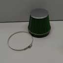 RYANSTAR RACING 152mm 6" High Flow Round Tapered Cone Closed-Top Washable Clamp-On Dry Air Filter short 155mm tall Green
