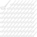 Hushee 100 Pcs Asian Soup Spoon Large Chinese Noodle Ramen Reusable Japanese Wonton Rice Dumpling Pho Spoon Bulk with Hook for Home Restaurant Kitchen(Simple)
