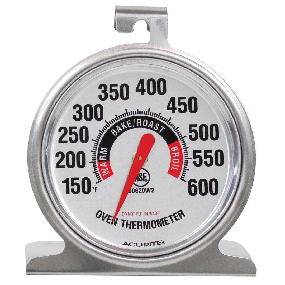 AcuRite 00620A2 Stainless Steel Oven Thermometer (150F to 600F)