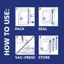 Hefty Shrink-Pak Vacuum Storage Bags For Clothes, Pillows, Towels, Blankets & More Space Saver Vacuum Suction Sealer Bags for Home or Travel 4 Jumbo Cubes, 43.5 x 34 x 18 Inches
