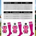 Kids Soccer Shin Guards and Socks Youth Soccer Shin Pads Protective Defender Gear for 3-12 Years Old Toddler Children Teen Boys Girls (Pink, Medium)