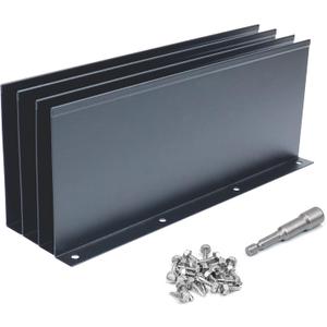 4 Pack Aluminum Gutter Valley Splash Guard,Keep Water from Overshooting The Gutter,for Valley,Corner,or Straight,10 inch Each Piece,Grey (Gray)