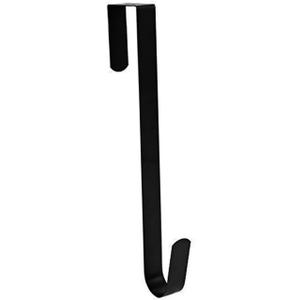 10 Inch Wreath Hanger, Metal Over The Door Hooks for Christmas Decoration, Black