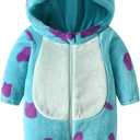 Kids Halloween Costume Funny 3D Monster Costume Toddlers Halloween Clothes One-Piece Holiday Outfit (12-18 Months, Blue)