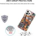 Fall Autumn Aesthetic Collage Case Compatible with iPhone 14 Pro, Autumn Pumpkin Halloween Case for iPhone 14 Pro for Teens Men and Women, Cool Trendy TPU Bumper Case Cover