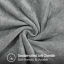 DecorUhome Chenille Soft Cozy Throw Pillow Covers 16x16 Set of 2, Modern Farmhouse Boho Velvet Decorative Pillow Cases with Stitched Edge for Couch Sofa Bed Home Decor, Neutral Gray