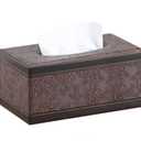 Leather Tissue Box Cover Rectangle,Tissues Box Holder Modern Rectangular Facial Paper Towels Organizer,Box Tissue Dispenser Decor Accessories for Bathroom NightStand Coffee Table Desk Home Office.