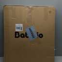 Babelio Baby Gate for Stairs & Doorways, 26-43" W 28" H No Bottom Bar| Easy Installation| One-Handed Operation| Auto-Close| Hardware Mount (Drill Needed) Safety Dog/Pet Gate (Brown Wood Pattern)