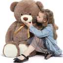 Tezituor Big Teddy Bear,52'' Giant Stuffed Animal Plush Toys for Adults Children,Girlfriend Soft Life Size Bears Plushie Gifts for Valentine, Christmas, Birthday,Baby Shower Decoration