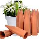 B SEPOR Ceramic Plant Waterer Terracotta Self Watering Spikes for Vacation or Holiday (10Pack)
