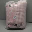 A Nice Night 5 Pieces Lightweight Soft Rustic Pink Ruffle Comforter, Plaid Checkered Chic Bedding Comforter Set for Queen Bed