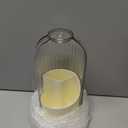 YOOLENS Makeup Brush Holder with Lid 360 Rotating Clear Dustproof Make Up Organizers for Vanity Bathroom Countertop, White Beige