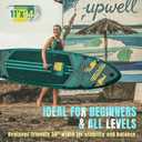 UPWELL 11'×34" Inflatable Paddle Board, SUP Board for Adults & Teens, Inflatable SUP Board with Premium Accessories, Backpack, Paddle, Leash, Hand Pump, Fins