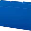 Smead Poly File Folder, 1/3-Cut Tab, Letter Size, Blue, 24 per Box (10503)