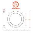 Sterling Seal & Supply 123 Silicone O-Ring, 70A Durometer, Red, 1-3/16" ID, 1-3/8" OD, 3/32" Width (Pack of 5)