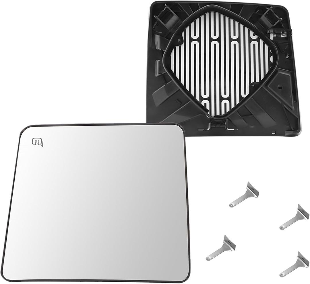 Driver Side Heated Mirror Glass Replacement for Ford F150 F250 F350 F450 F550 2008-2016 Super Duty Pickup Truck Accessories  Exterior Side View Upper Mirrors for F150 F250 W/Backing Plate