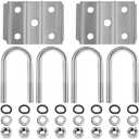 iBroPrat 2 3/8 Inch Trailer Axle U Bolt Kit for 3500lbs 2-3/8" Round Axle 1-3/4" Leaf Springs 1 Set