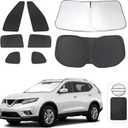 TINGLU Window Shades for Nissan Rogue 2014-2020(NOT for Rogue Sport & 2021 Rogue 3rd Gen. T33) Accessories Full Windows Rear Triangular Windshield Sun Shade Sun UV Rays Privacy Protection 8PCS