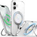 Niunisi for iPhone 17 Pro Max Case 6.9-Inch with Magnetic 360° Ring Stand Compatible with MagSafe Crystal Clear Shockproof Protective Phone Cover 6.9" 2025, Clear