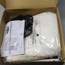 Zoratoo 2PC Cat Window Perch with Bolster Foldable Cat Hammock Cushion Bed for Window with Metal Frame, Cloud-Cuddle Cordless Window Resting Seat for Indoor Cats (Cushion Bed, White-L)