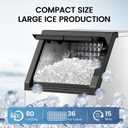 Electactic Commercial Ice Maker Machine, 80Lbs/24H Under Counter ice Machine with 24 Hours Timer & LCD Panel, 28lbs Storage, Self-Cleaning Freestanding Ice Maker for Home, Bar, Restaurant, Office