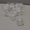 Iridescent Ornament Balls, DIY Plastic Multisize Clear Ornaments Iridescent Christmas Ball, Clear Baubles for Xmas Tree Halloween Window Home Holiday Party Wedding Decor (18Pcs)