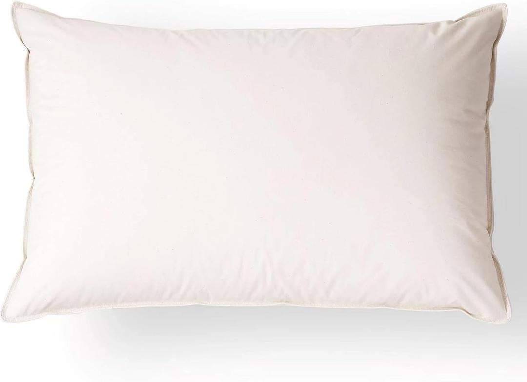 100% Organic Pillow for Sleeping and Neck Pain Relief | Bed Pillow King 20"x 36" | Adjustable Merino Wool Filling | 100% Cotton Shell Zippered | Natural Cooling for Hot Sleepers | Supportive Washable (King)