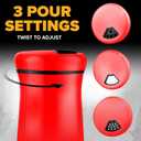 The Original Salt and Pepper Shakers set -Red- Spice Dispenser with Adjustable Pour Holes - Stainless Steel & Glass Set of 2 Bottles