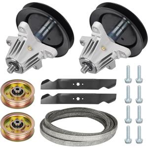 42" Deck Rebuild Kit Fit for Cub Cadet LTX1040 LTX1042 RZT-42, 2 Spindle Replaces 618-04822 918-04950, 2 Blades 742-04126,2 Idler 756-04129,1 Belt 754-04060