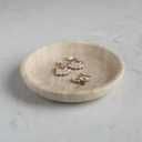 Natural Travertine Marble Jewelry Dish 5.5", Trinket Dish for Ring Earring, Gift for Woman Daugther(Beige Travertine)