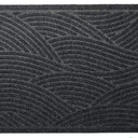 Color&Geometry Door Mat Indoor Entrance 20"x36" Non Slip Dirt Trapper, Absorbent Doormat, Washable Rug for Entryway, Low Profile, Easy Clean Patio Porch, Black