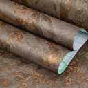 FunStick 24"x200" Thick Gold Brown Marble Countertop Contact Paper Waterproof Removable Marble Wallpaper Peel and Stick Countertops for Kitchen Bathroom Self Adhesive Wall Paper for Table Desk Walls