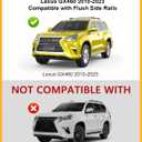 Tuyoung 300lbs Roof Rack Cross Bars for Lexus GX460 2010-2023 | with Flush Rails, Lockable Aluminum Roof Rails Crossbars Cargo Bars Canoe Rooftop Cargo Luggage SUV Accessories